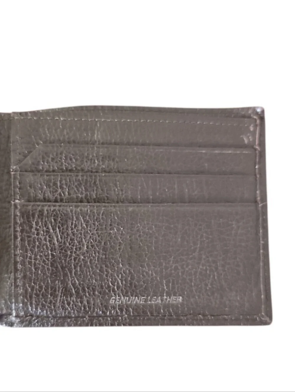 Brown Genuine Leather Bifold Wallet Men Pebbled Leather Slim Classic Minimalist